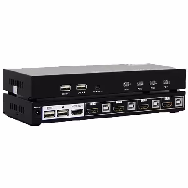 سوئیچ کی وی ام 4 خروجی اتومات HDMI USB کی نت مدل K-SWKH404