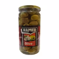 زیتون مغزدار سیر حامد 500 گرمی