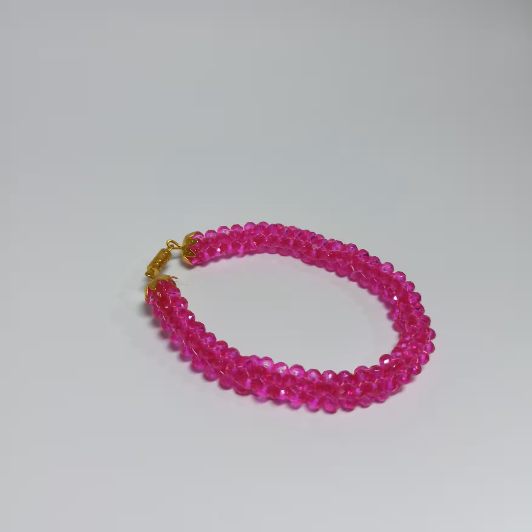 دستبند اسپیرال صورتی 