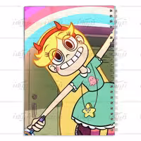 دفتر مشق کارتون استار علیه نیرو های شیطانی کد note-C-03