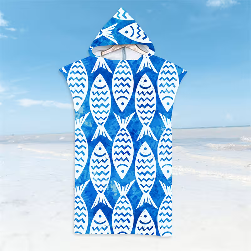 حوله پانچو طرح ماهی