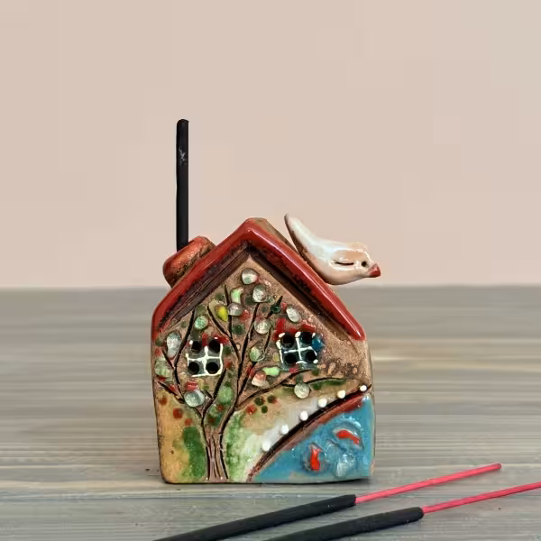 عودسوز کلبه سفالی طرح چهارده