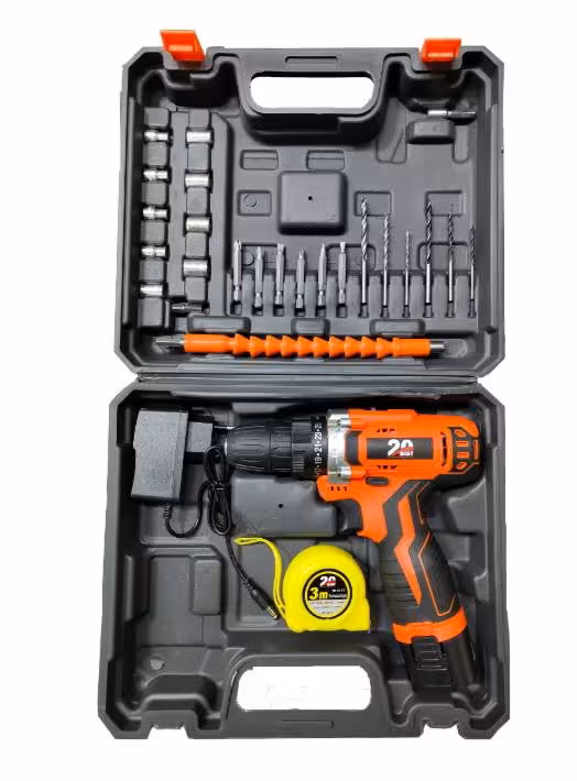 دریل شارژی 12 ولت بیست به همراه لوازم مدل 20