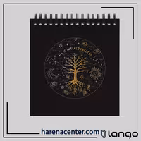 دفتر کاغذ مشکی کوچک کد 6 برند لانگو