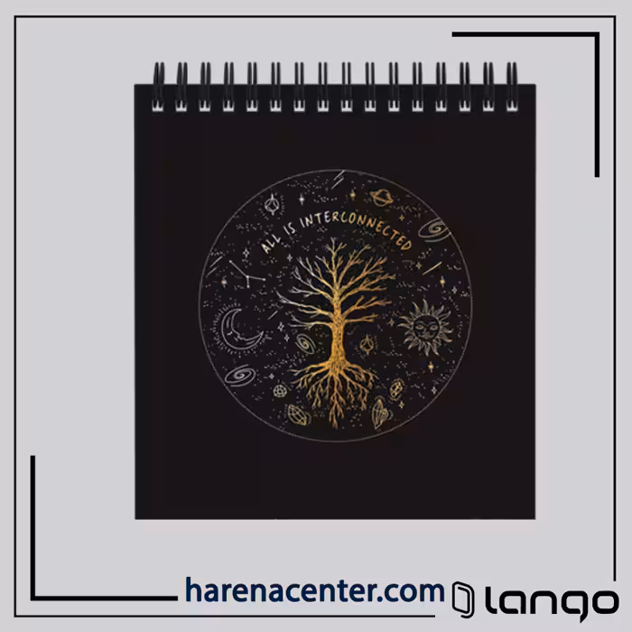 دفتر کاغذ مشکی کوچک کد 6 برند لانگو