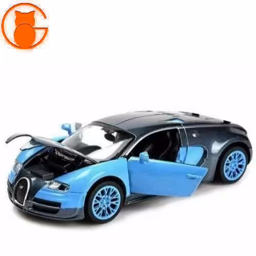 ماکت بوگاتی آبی فلزی