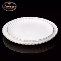 دیس گرد سرامیکی، جفتی، برند آماتیس، مدل انگشتی لب طلا، کد 769770