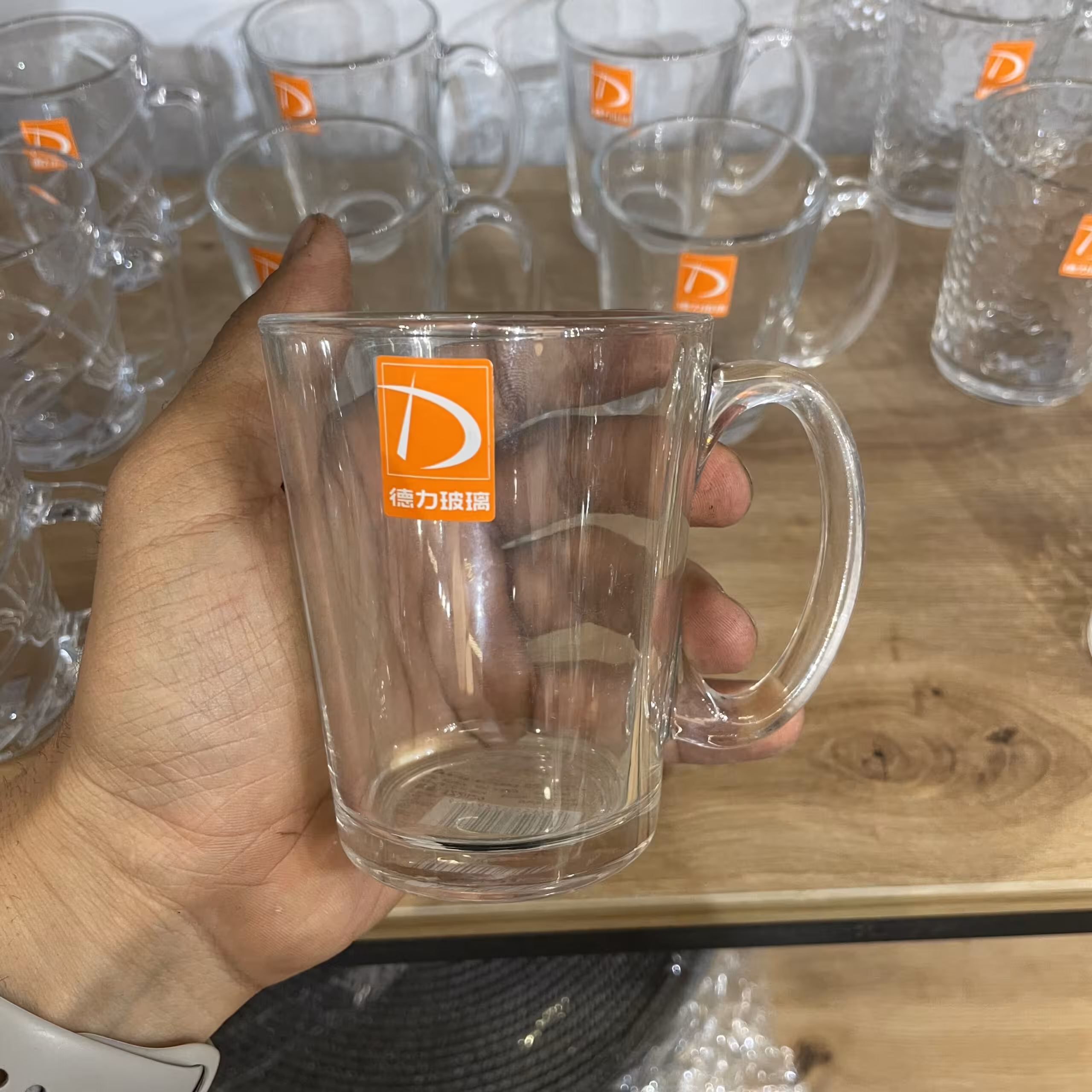 لیوان دسته بیضی دلی Deliglass-ست 6 عددی Deliglass