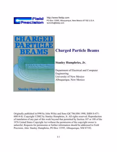 خرید و دانلود نسخه کامل کتاب Charged Particle Beams