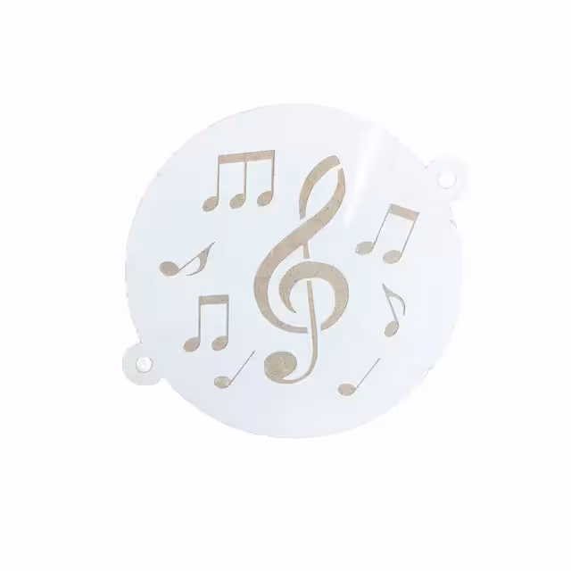 شابلون و استنسیل کیک طرح نت موسیقی