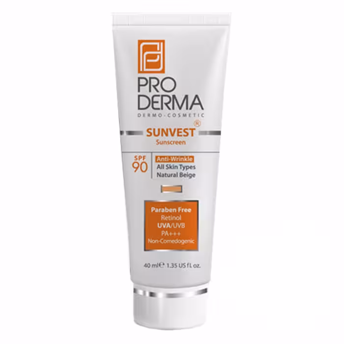 کرم ضد آفتاب و ضدچروک پرودرما با SPF90 رنگ بژ طبیعی حجم 40 میلی لیتر