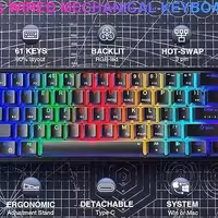 کیبورد گیمینگ مکانیکال آئولا مدل F3261 اورجینال