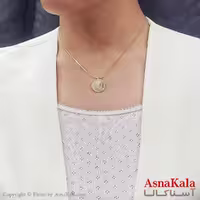 گردنبند زنانه کره ای دورو الیزابت و سکه طلایی کد GNB16731W