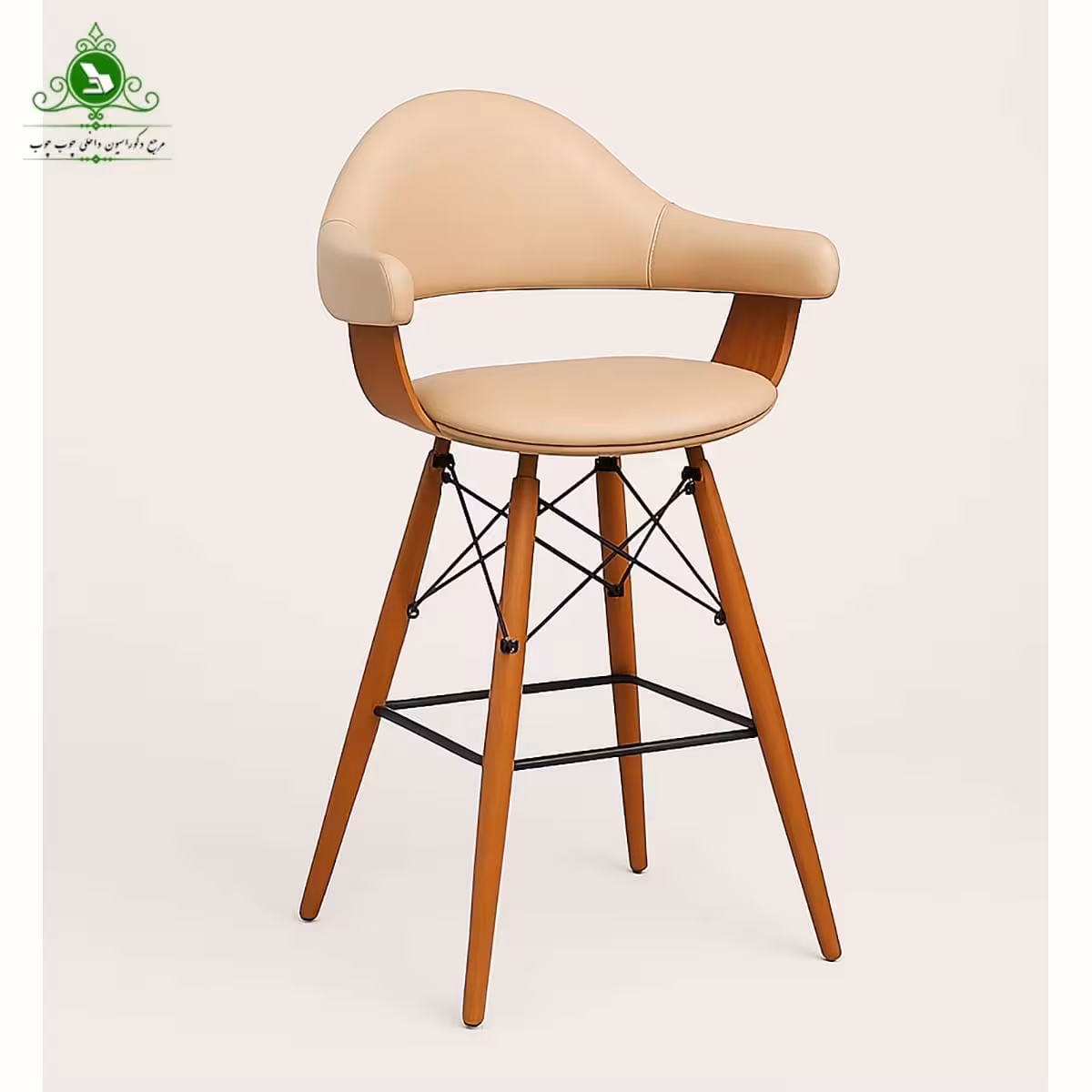 صندلی اپن کد 25 پایه ایفلی چوبی