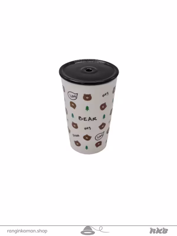 ماگ سفید طرح حیوانات