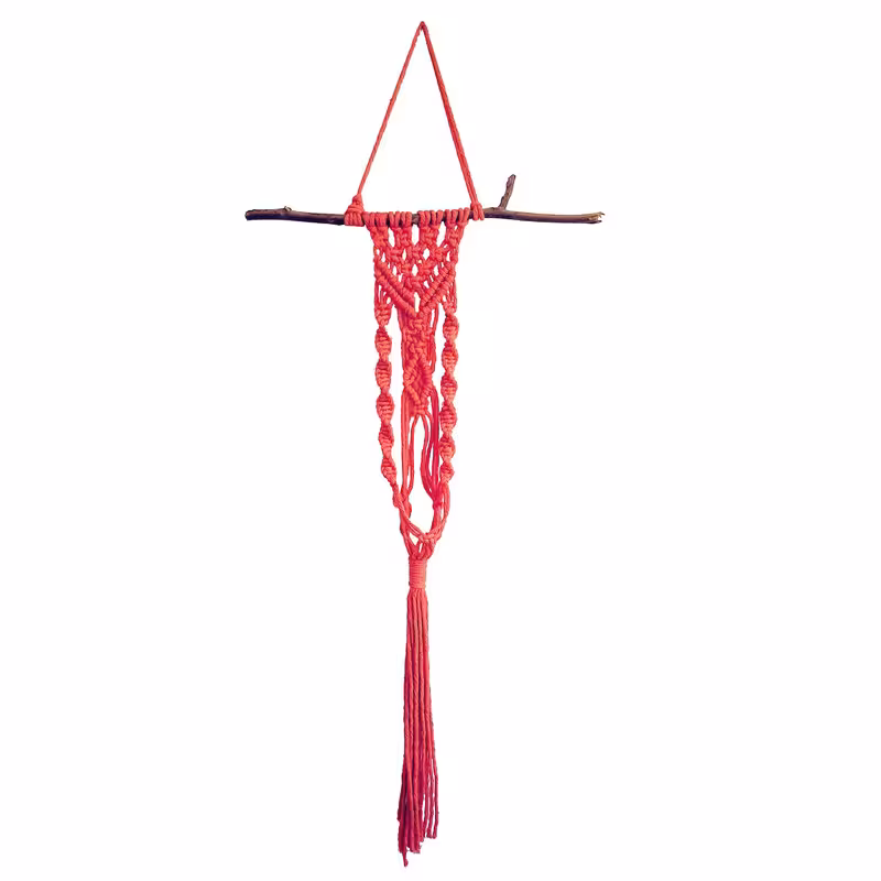 آویز گلدان بافتنی کد 11