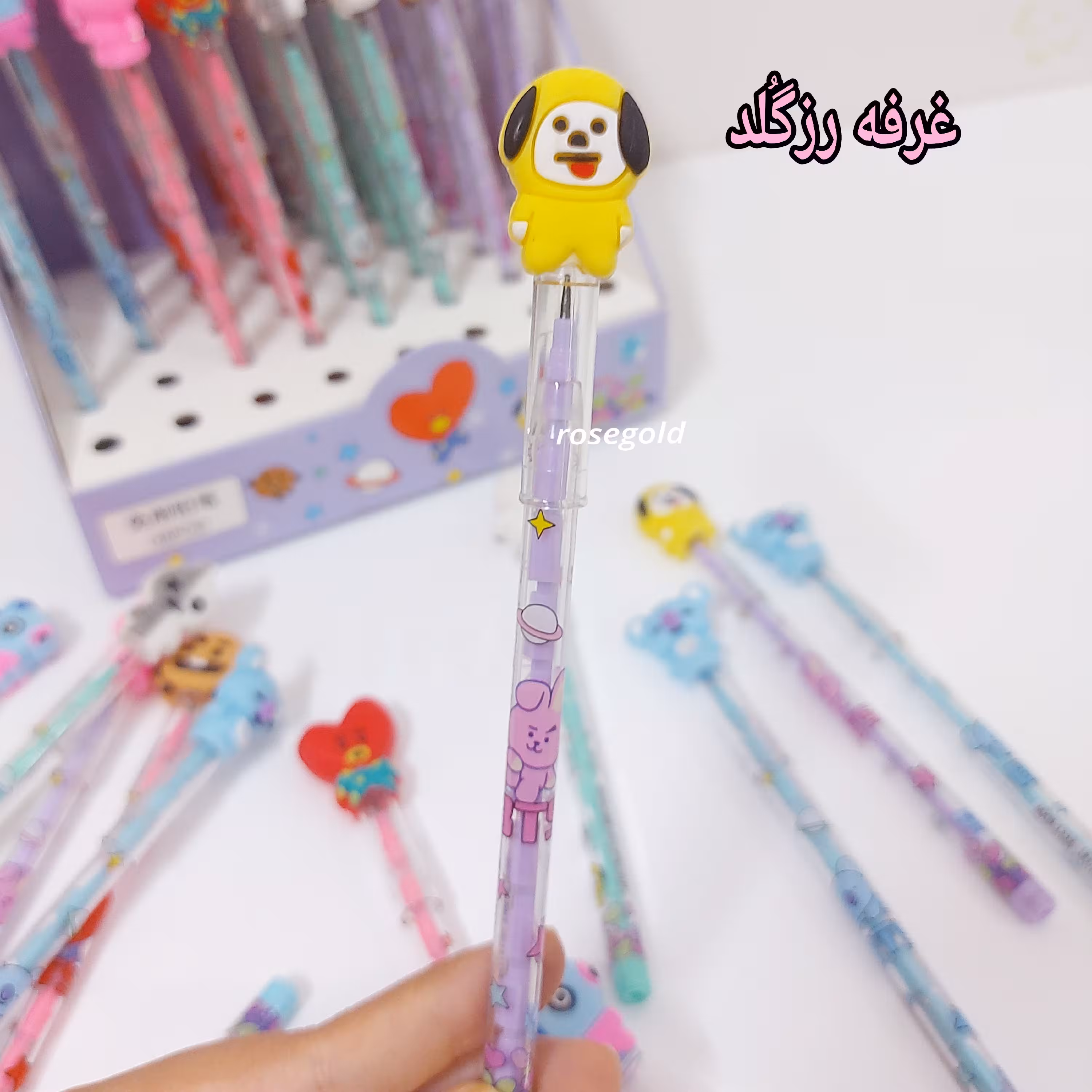 مداد فشنگی فانتزی طرح چیمی طرح بدنه کویا مداد فانتزی خاص