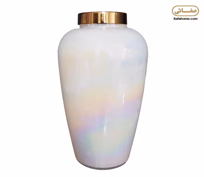 گلدان شیشه ای صدفی