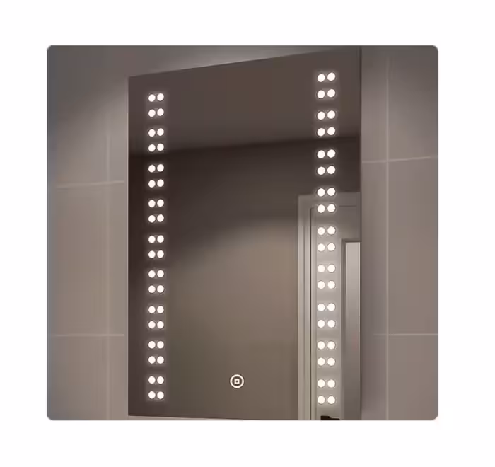 آینه مستطیل 50در70 سند پلاست نور دار