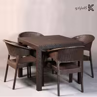 ست میز و صندلی 4 نفره حصیر بافت ناصر پلاستیک کد 323-992