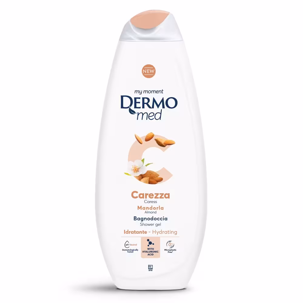 مشخصات، خرید و قیمت شامپو بدن بادام درمومد Dermomed سری Carezza حجم 750 میل ⭐️ ویان مارکت