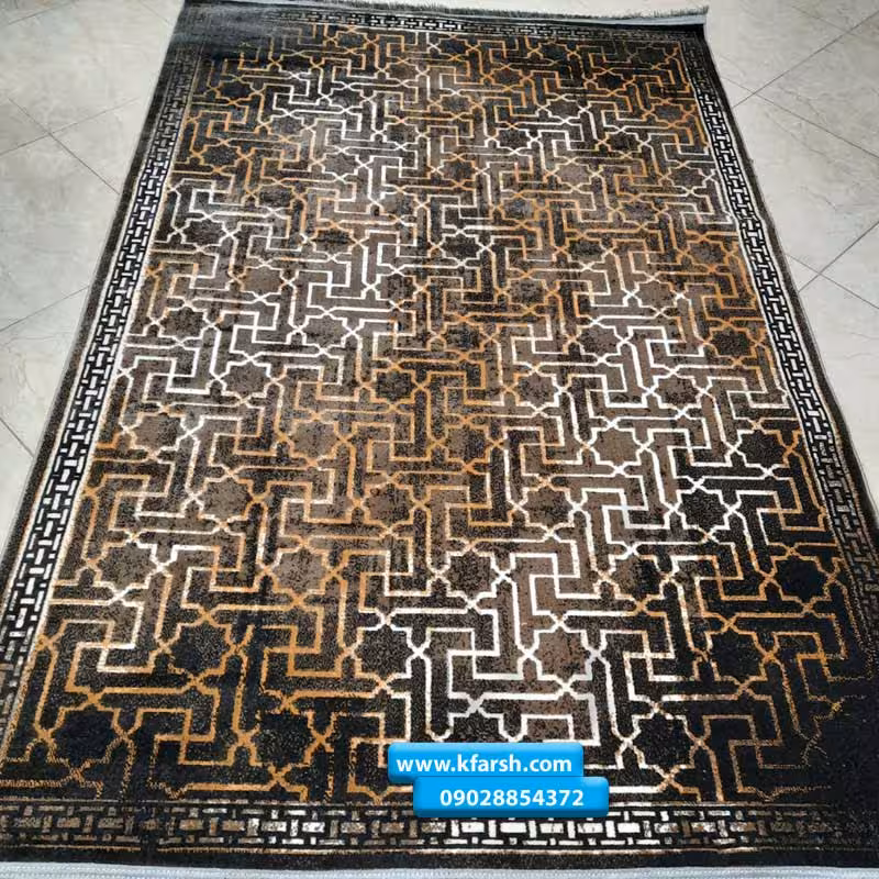 فرش مدرن وینتیج تیره کد 1014