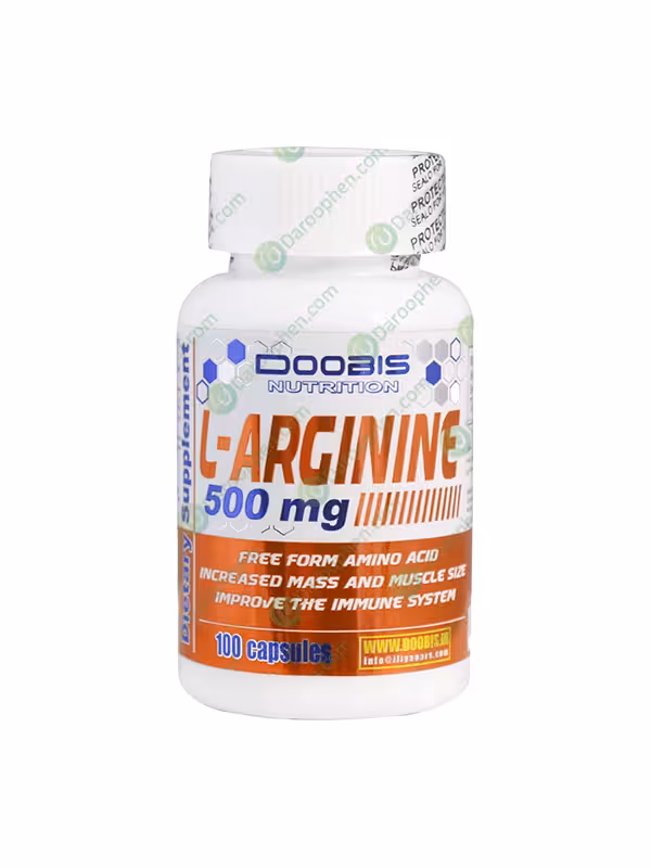 کپسول ال آرژنین 500 میلی گرم 100 عدد دوبیس- L Arginine 500mg 100 Capsules Doobis