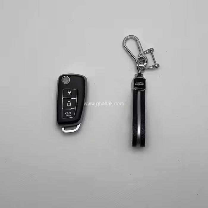 کاور ریموت نیسان تاشو جوک – مورانو – ایکس تریل و قشقایی کلید تاشو طرح چرم با بند ست