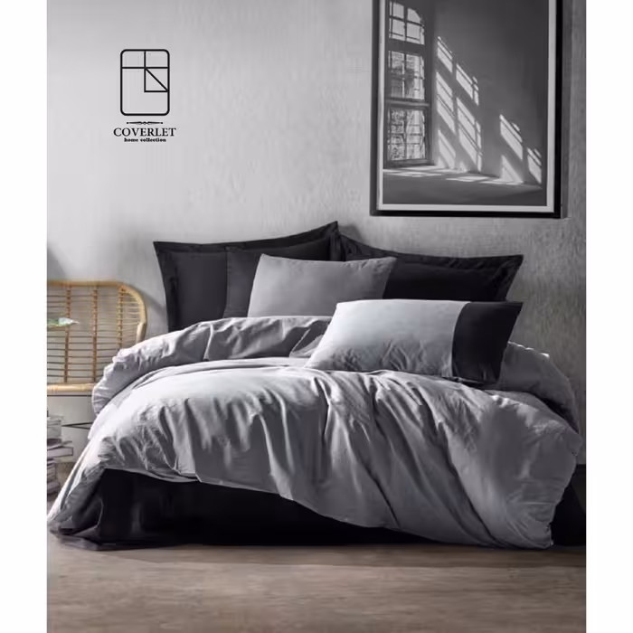 روتختی طوسی مشکی ساده کاوری مدل Piece