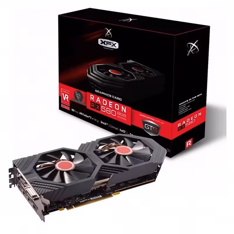 کارت گرافیک xfx RX 580 با گارانتی 1 ساله شرکتی 8GB ا XFX RX 580-8GB Graphics Card