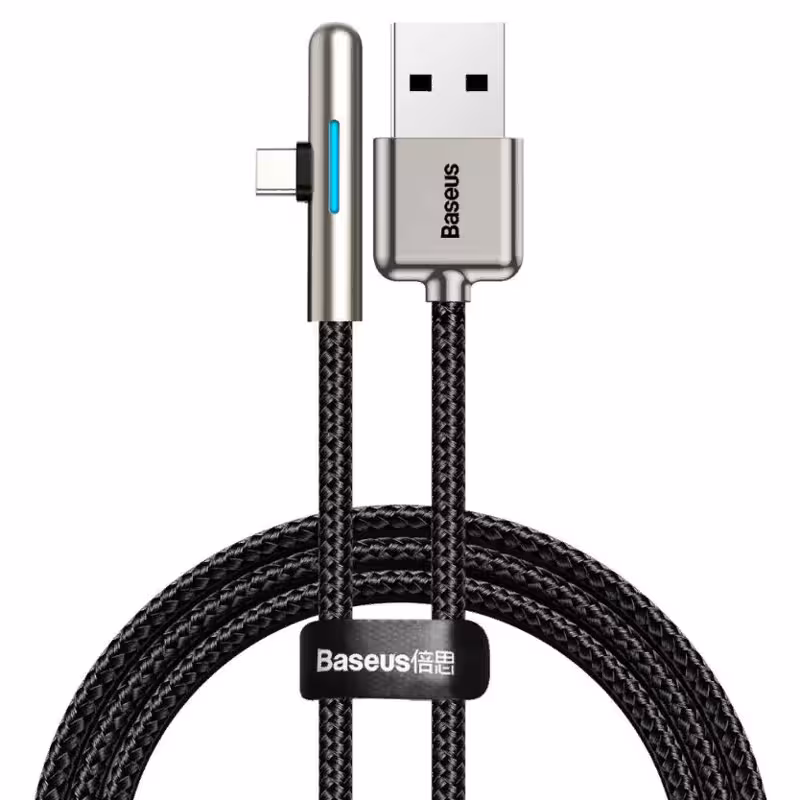 کابل فست شارژ Baseus CAT7C-B 4A 1m Type-C یکسر L