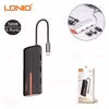 هاب 5 پورت تایپ سی الدینیو LDNIO 5in1 Type-c Hub Adapter DS-25H توان 100 وات