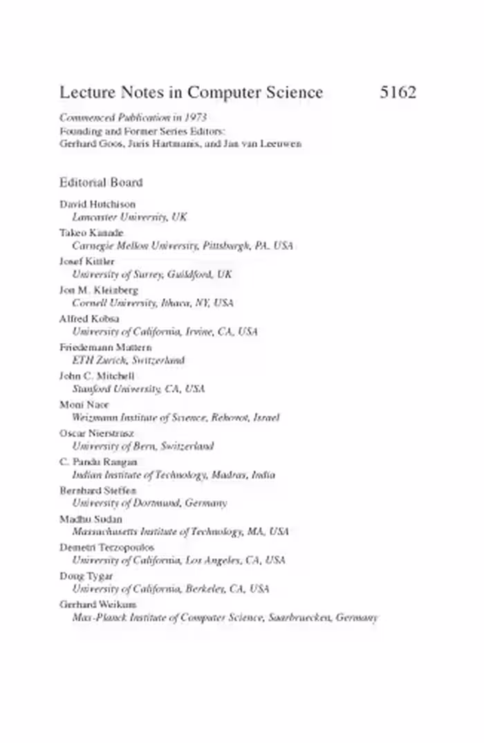 خرید و دانلود نسخه کامل کتاب Mathematical Foundations of Computer Science 2008: 33rd International Symposium, MFCS 2008, Torun, Poland, August 25-29, 2008, Proceedings