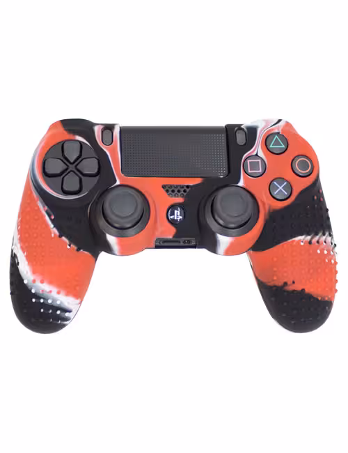 روکش محافظ آجدار دسته PS4 قرمز مشکی کد 2