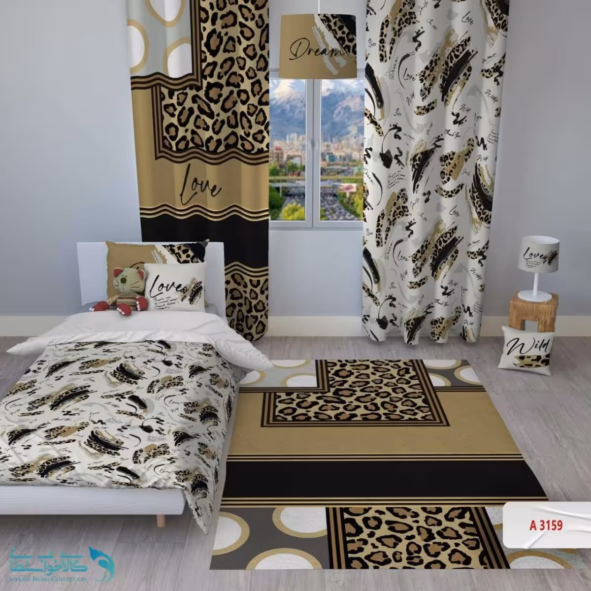 روتختی اتاق کودک طرح پلنگی سایز یکنفره کد A3159