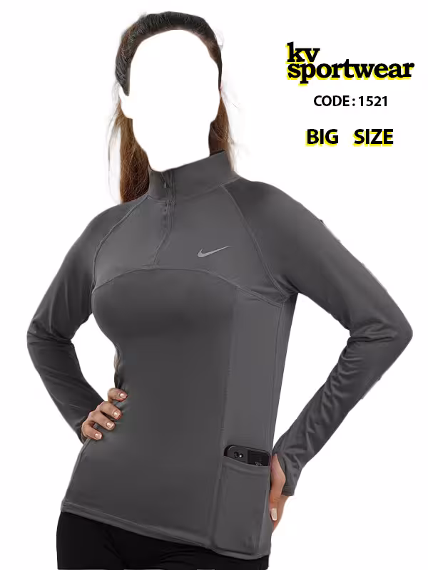 بلوز نیم زیپ فینگردار ورزشی زنانه NIKE کد 001