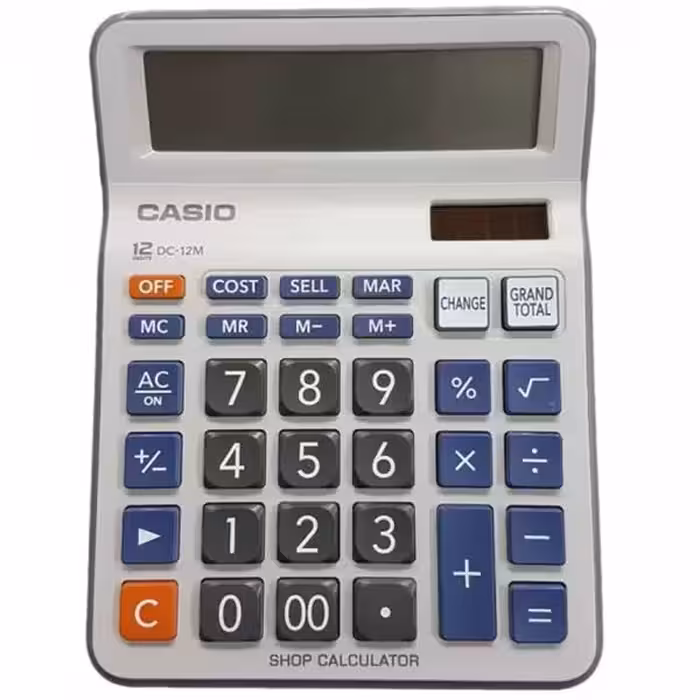 ماشین حساب کاسیو مدل DC-12M