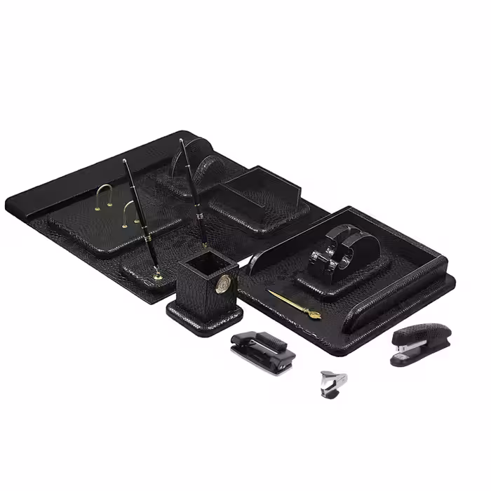 ست لوازم اداری رومیزی کوروش کد 175 مجموعه 14 عددی | چاوه