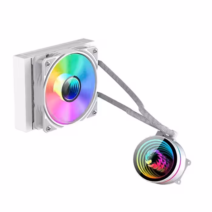 خنک کننده مایع پردازنده گیم مکس مدل IceBurg Infinity 120 رنگ سفید