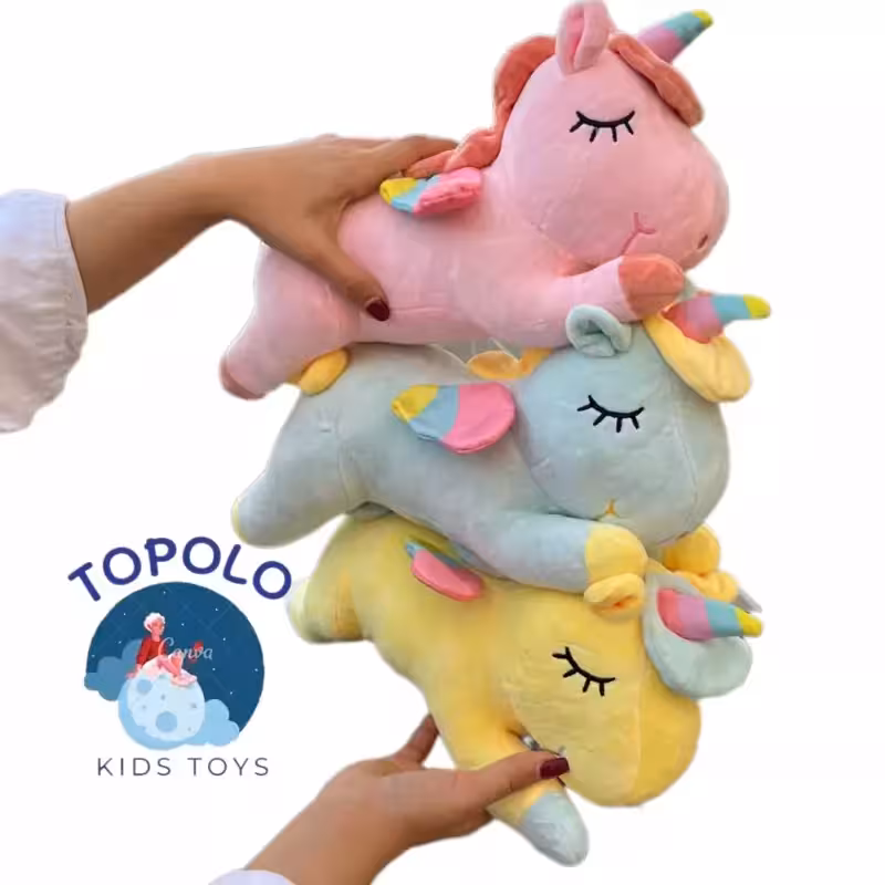 عروسک یونیکورن خوابیده 30سانتی اورجینال (پس کرایه)