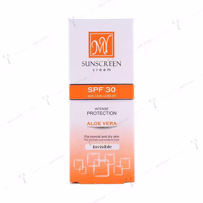کرم ضد آفتاب بی رنگ spf 30 مای مناسب پوست نرمال و خشک 50 میلی لیتری