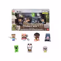 ست 7 تایی فیگورهای Minecraft مدل Overworld Battle Pack
