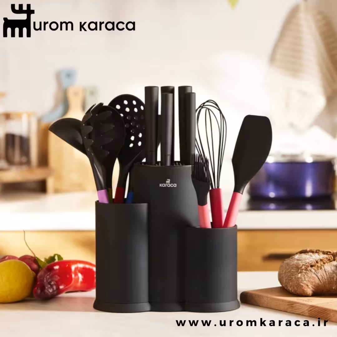 سرویس چاقو 14 پارچه کاراجا Burby wood مولتی کالر