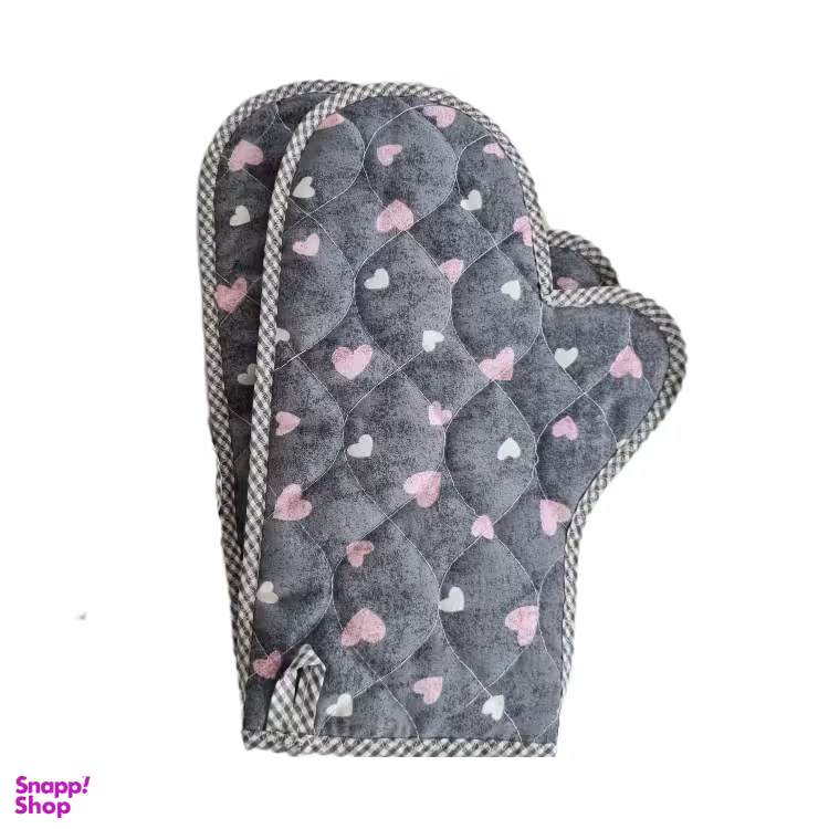 دستکش فر طرح قلب کد 3957 بسته 2 عددی