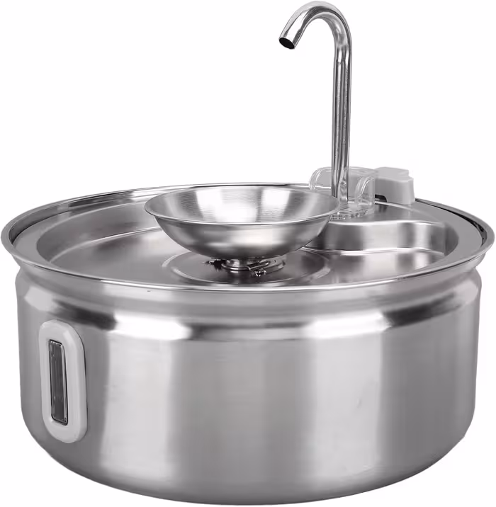 آبخوری اتوماتیک حیوانات خانگی، آبخوری گربه استیل ضد زنگ 3.2 لیتری، بی صدا (تخفبف به خاطر آسیب جزیی در حمل و نقل)