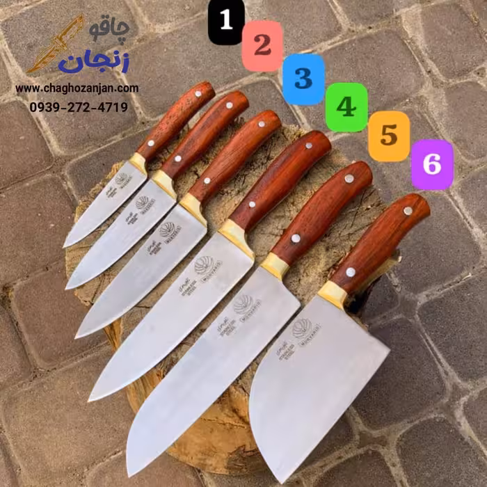 سرویس چاقو آشپزخانه پادوک مروارید | 6 پارچه استیل ضد زنگ