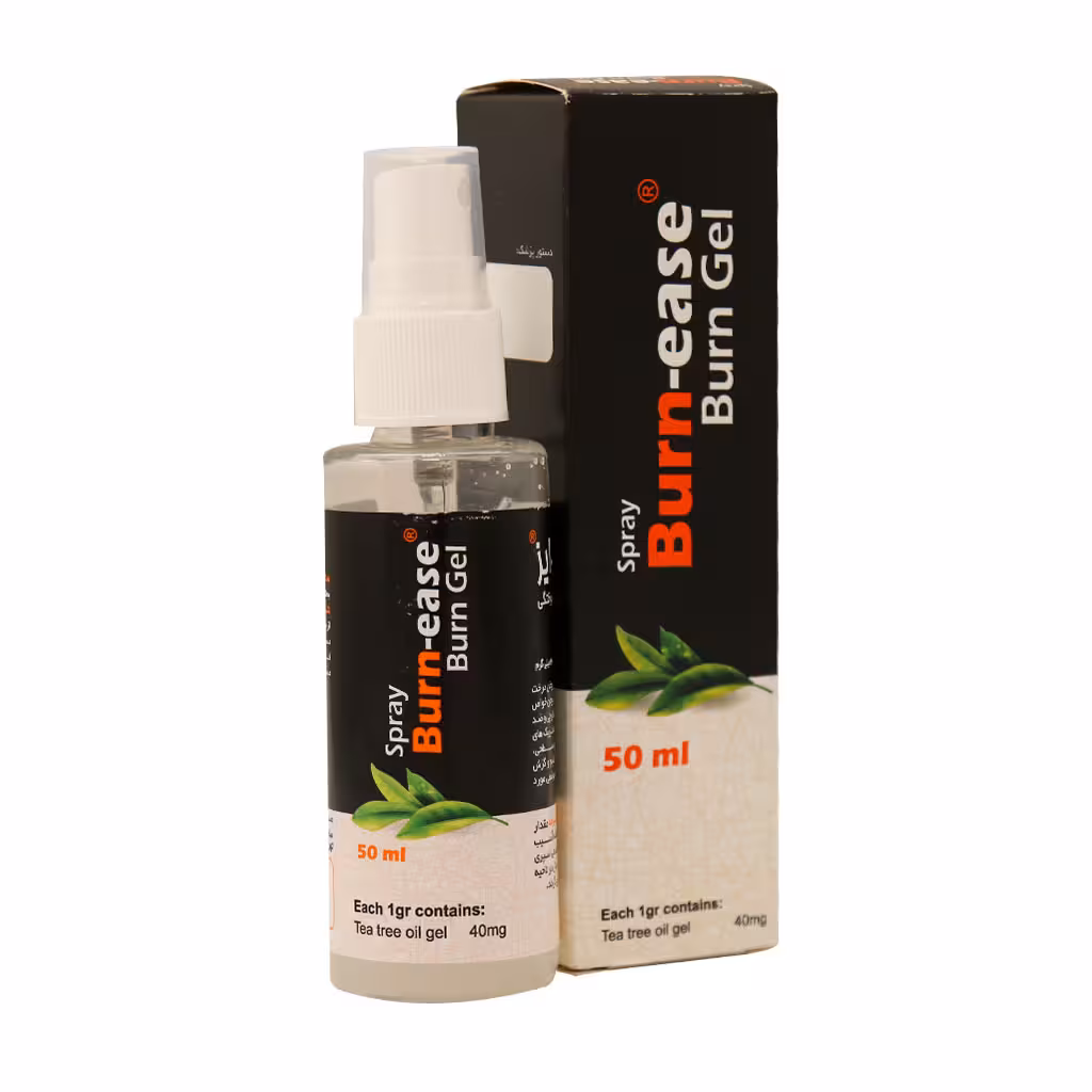 ژل اسپری سوختگی برن ایز خوارزمی 50 میلی لیتر  Kharazmi Burn Ease Spray Gel 50 ml