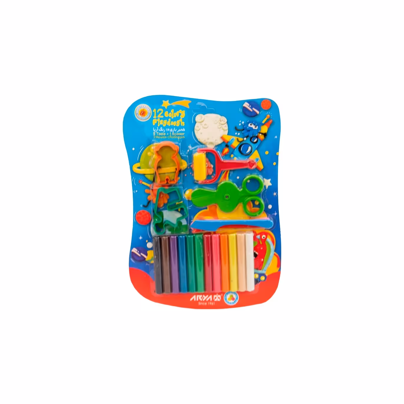 خمیر بازی 12 رنگ وکیومی با ابزار کد1022