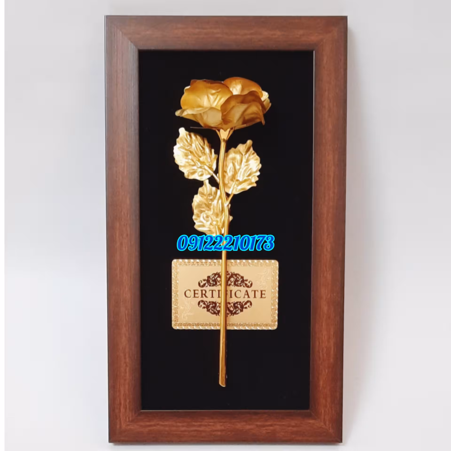 تابلو گل روکش طلا با شناسنامه اصلی