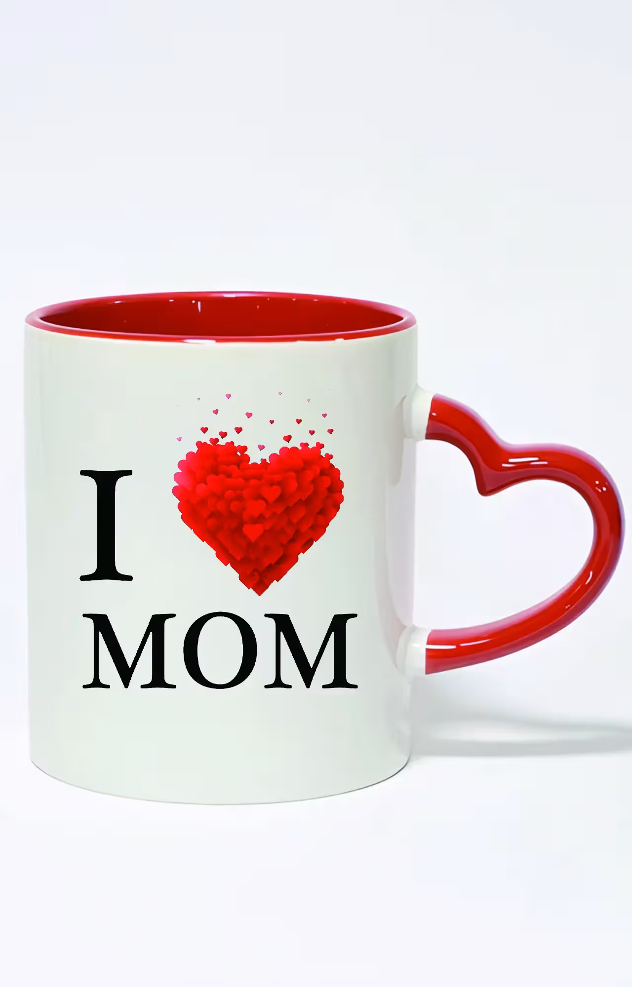 ماگ دسته قلبی رنگی طرح روز مادر کد 3842